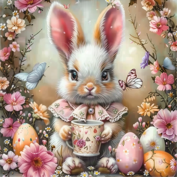 Rabbit Bunny Metal Sign - Made in USA For Cheap