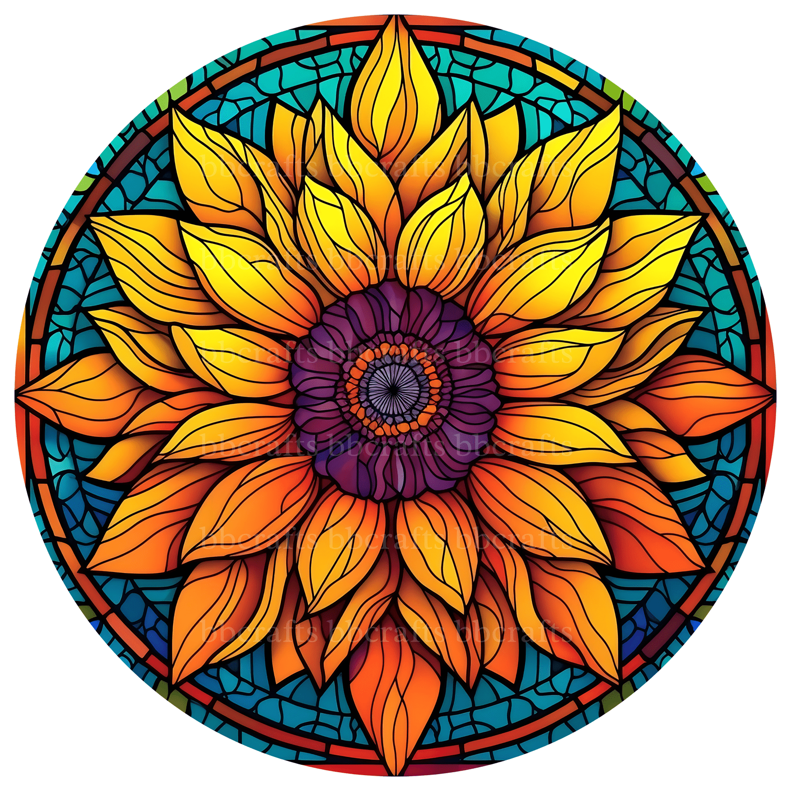Yellow and Violet Flower Metal Sign – Made in USA Online Hot Sale