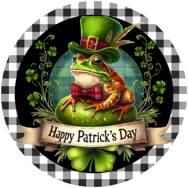 St. Patrick s Day Funny Leprechaun Frog Metal Sign - Made in USA Supply