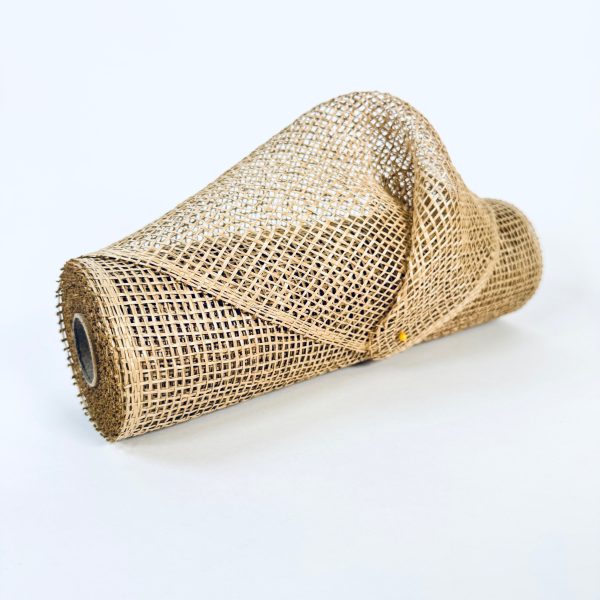 Natural - Poly Burlap Deco Mesh - 10 Inch x 6 Yards For Cheap - Image 5
