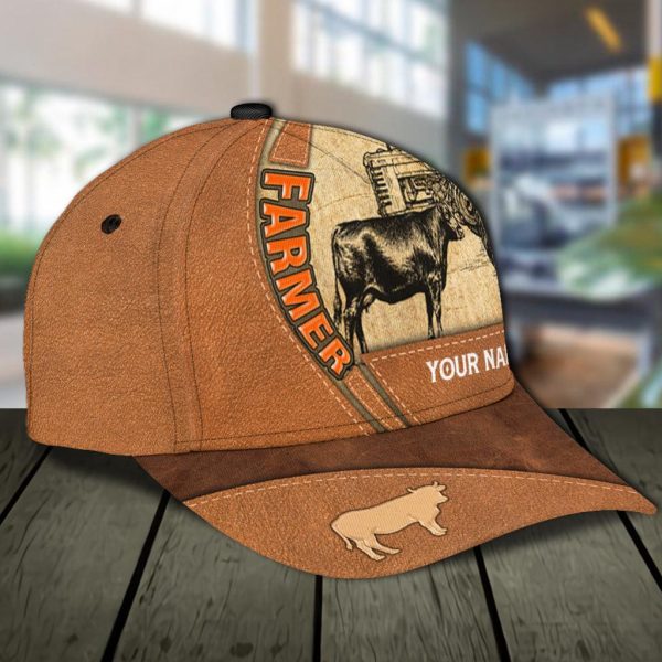 Personalized Cow Classic Cap, Personalized Gift for Farmers, Cow Lovers, Chicken Lovers - CP982PS06 Online now - Image 2